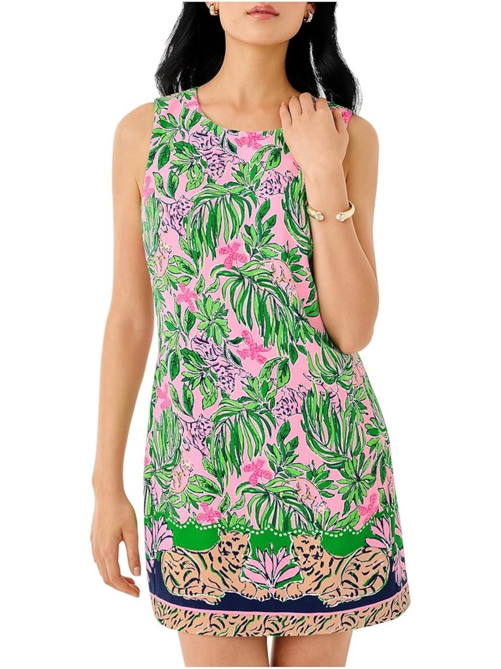 Lilly Pulitzer Edita Shift Dress tropical Conch Shell Pink Roaring Joy NWT 16